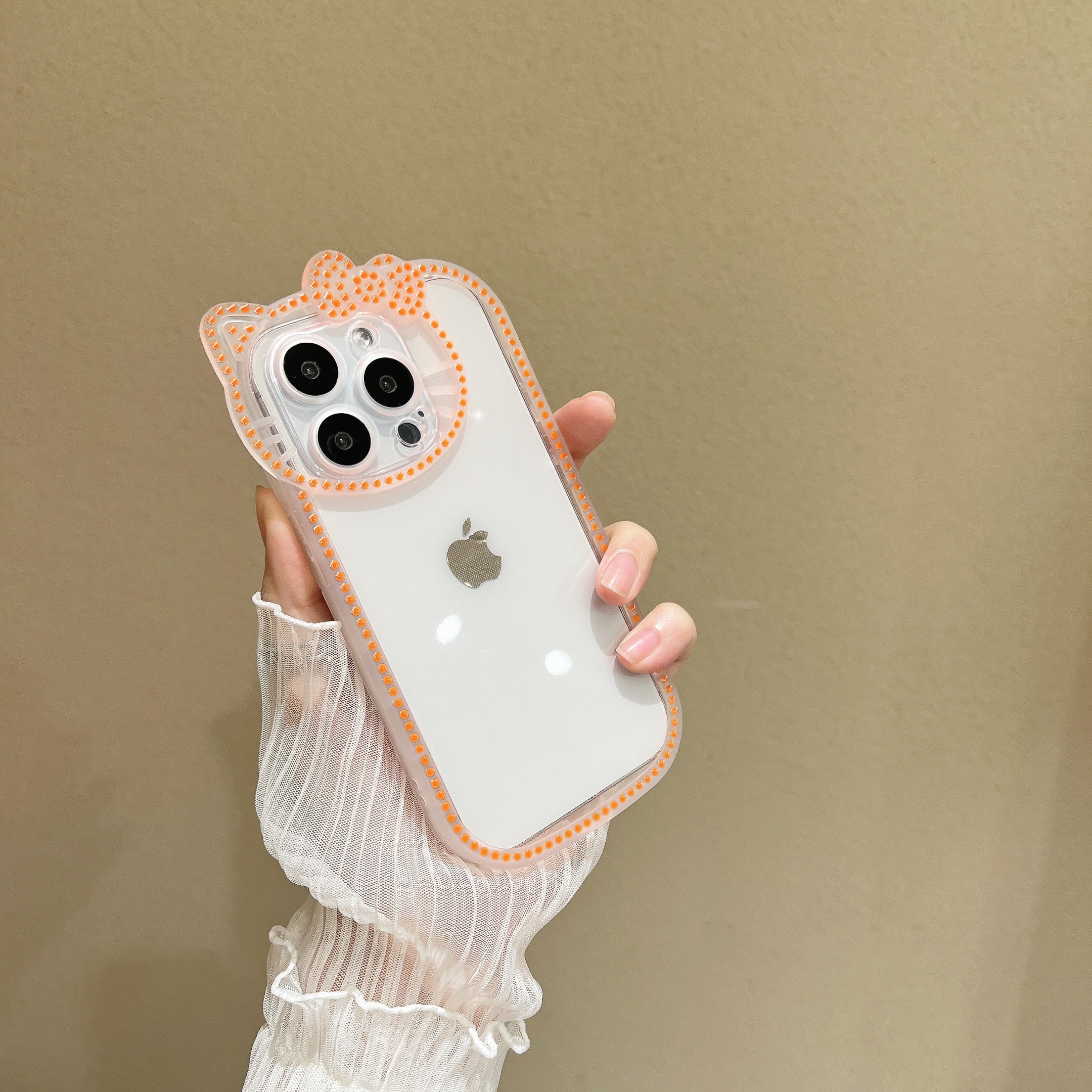 Neon Radium Night Glow Hello Kitty Colorful Transparent With Bow Case